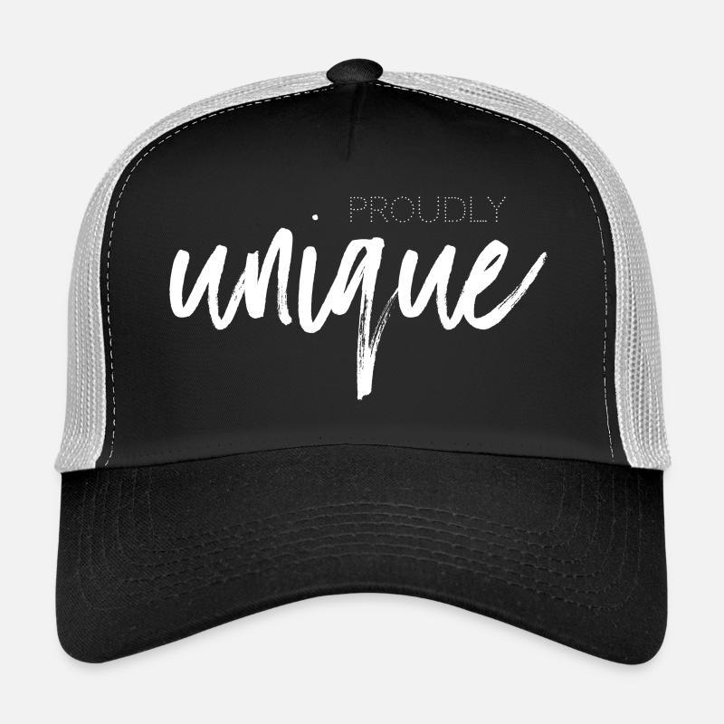 Proudly Unique - Trucker Cap - Schwarz/Steingrau