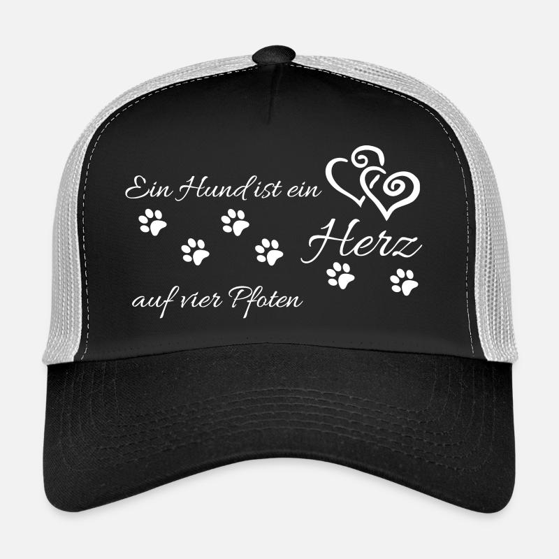 Hund, Herz auf vier Pfoten Trucker Cap