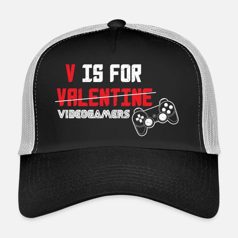 V is for Valentine videogamers Trucker Cap