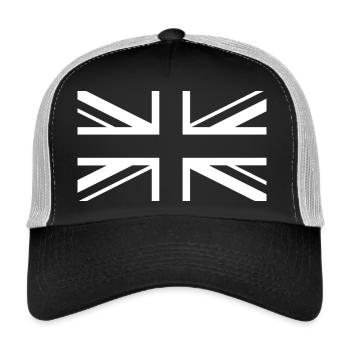 Union Jack Vintage - Trucker Cap - Schwarz/Steingrau - Vorne