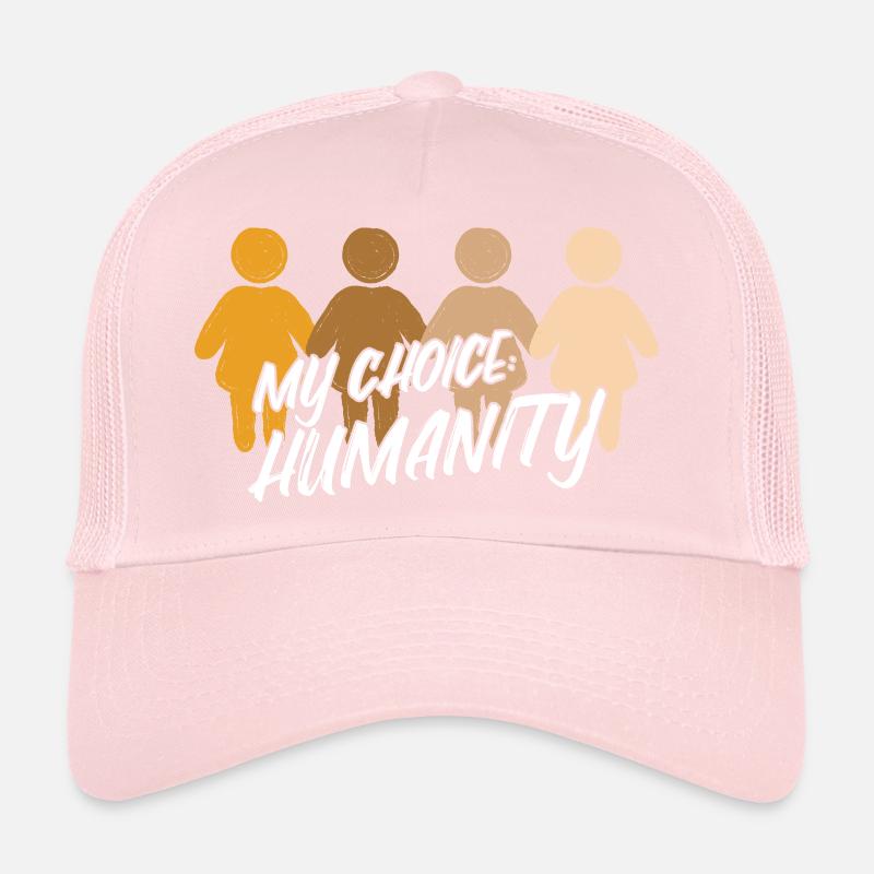 Humanity Freedom Love Peace Statement Trucker Cap