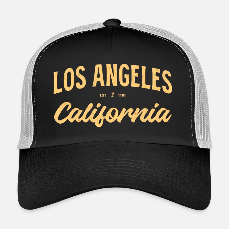 Los Angeles California Vintage Script Trucker Cap