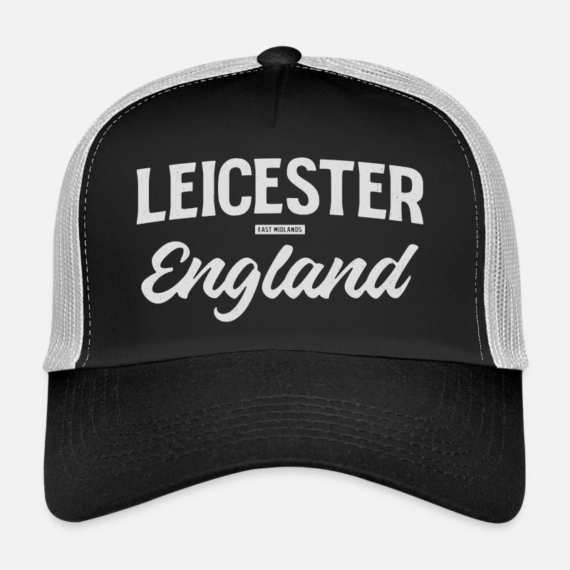 Leicester England Vintage Script Trucker Cap