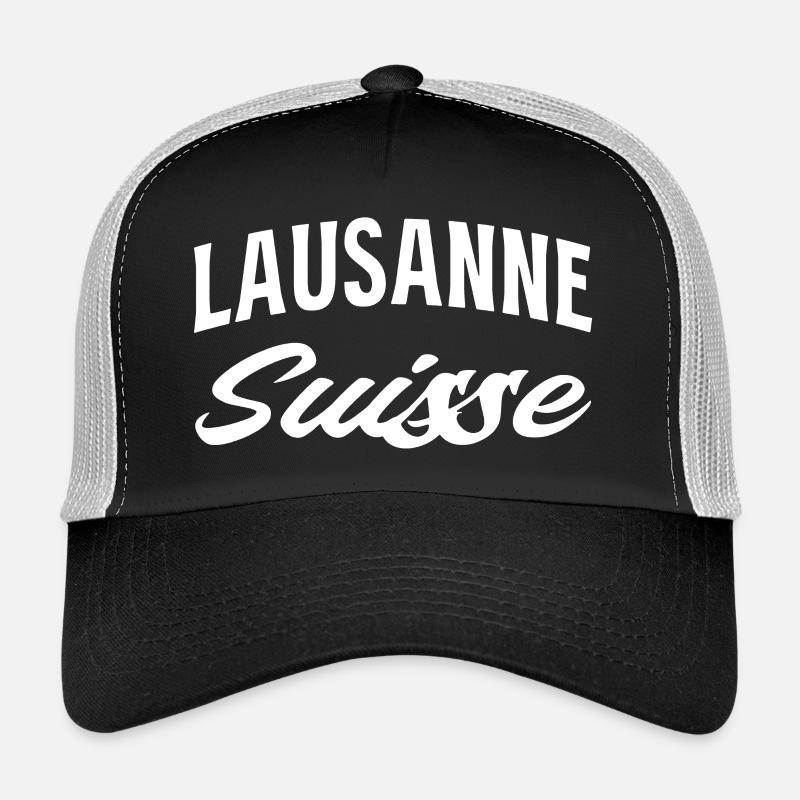 Lausanne Suisse Script Casquette trucker 