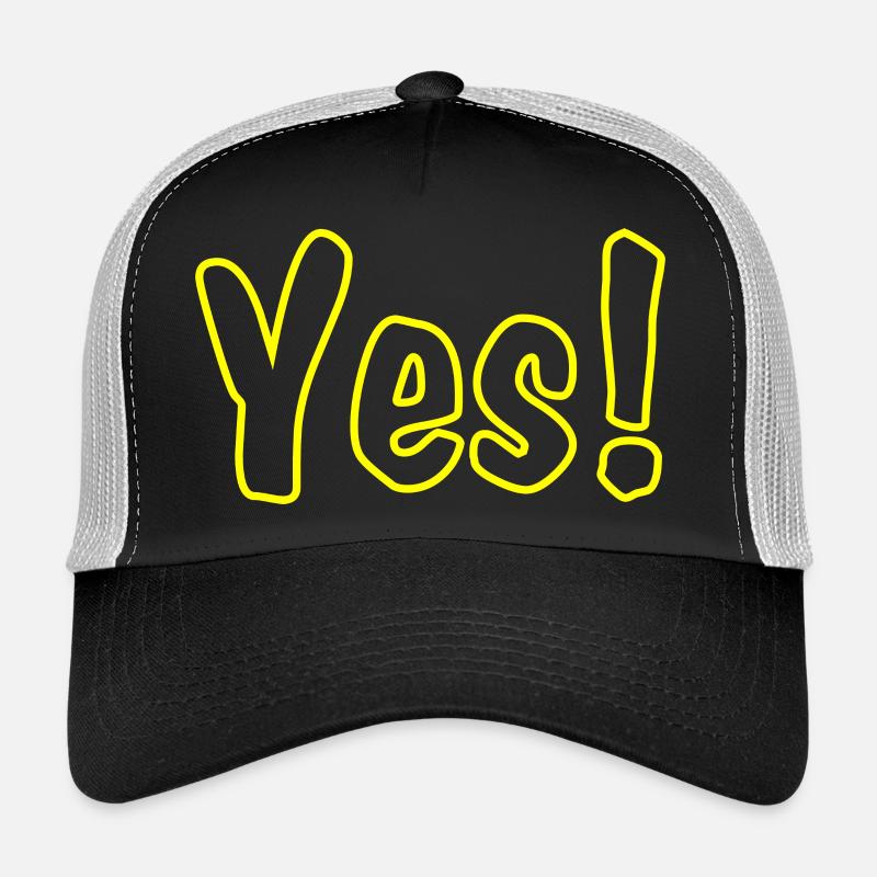 Yes Yellow - Trucker Cap - Schwarz/Steingrau