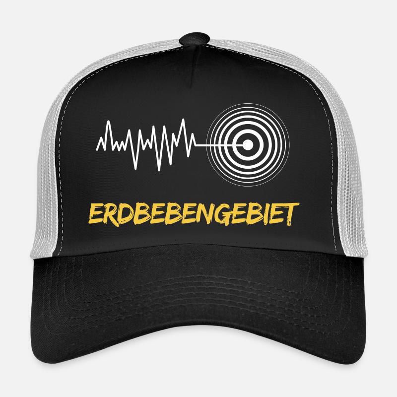 Erdbebengebiet Bewusstsein - Trucker Cap - Schwarz/Steingrau