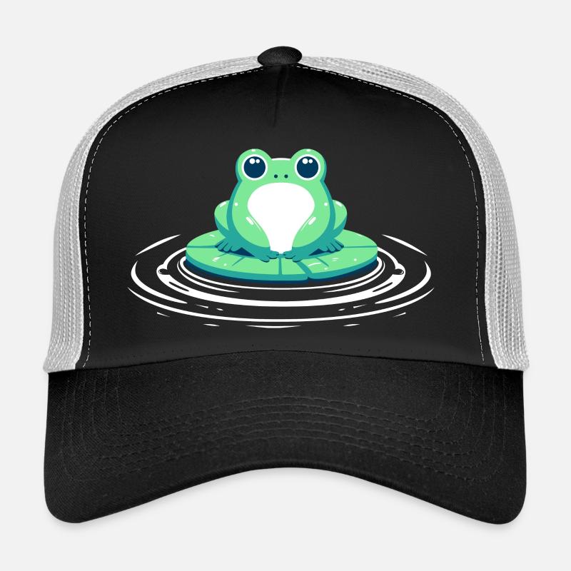 Grenouille sur nénuphar Casquette trucker 