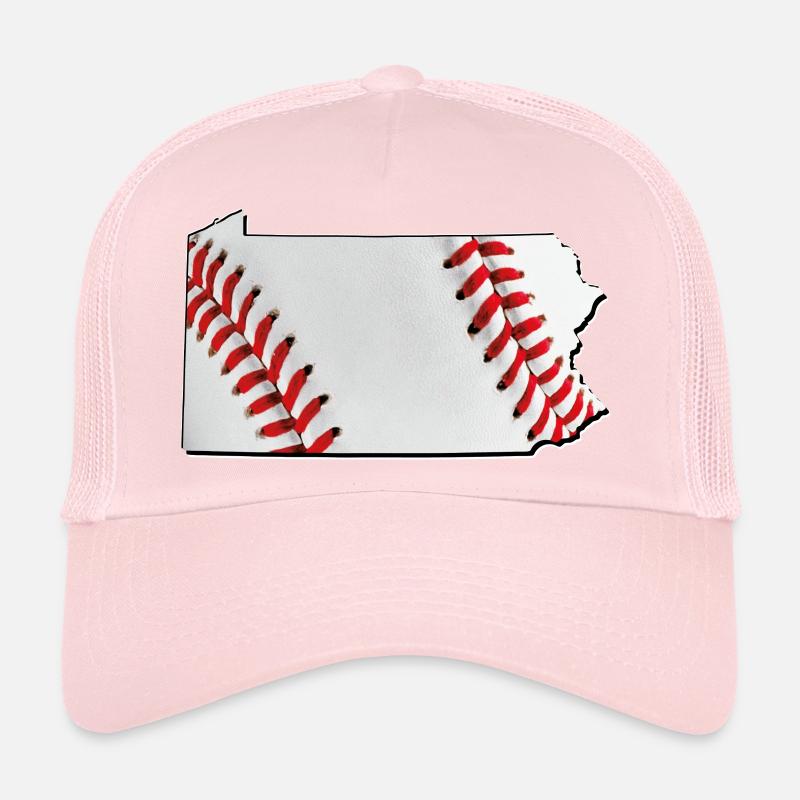 Baseball in the Pennsylvania State Map Trucker Cap
