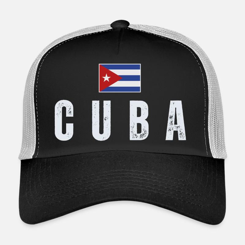 Drapeau cubain, j’adore Cuba Casquette trucker 