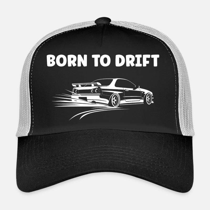 Courseur de Drift Électrique Noir et Blanc drift Casquette trucker 
