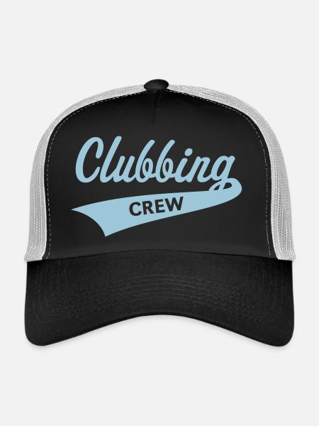 Clubbing Crew (Party / Celebrations / Dancing / Skyblue) - Trucker Cap - black/stone grey - Front