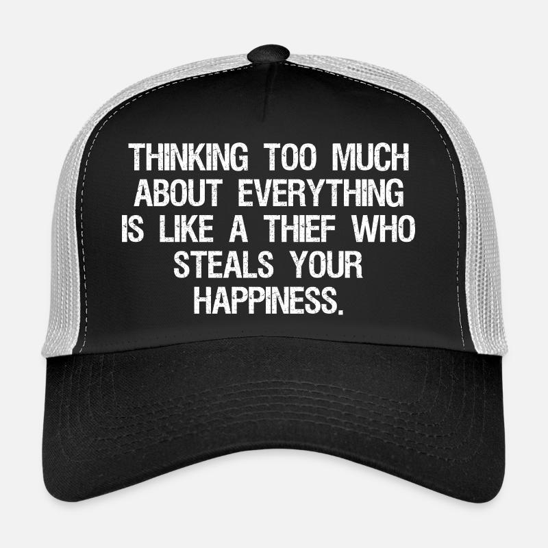 Trop penser à tout, c’est comme un voleur - Casquette trucker - noir/gris pierre