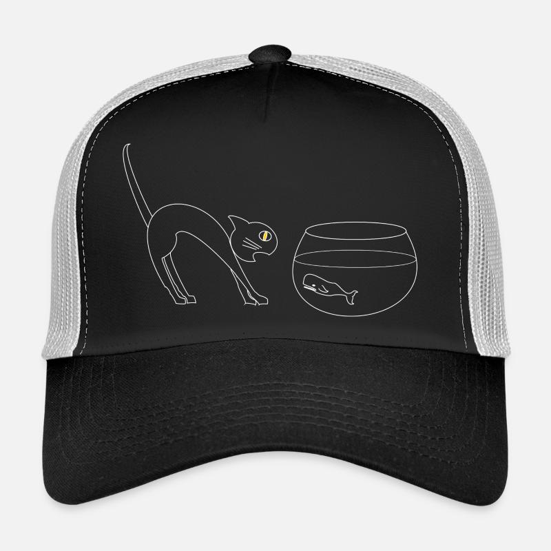 Chat contre Baleine Casquette trucker 