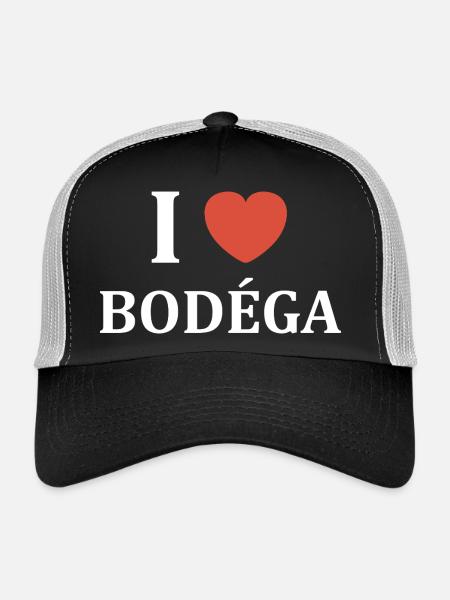 I Love Bodega Logo Tee - Trucker Cap - black/stone grey - Front