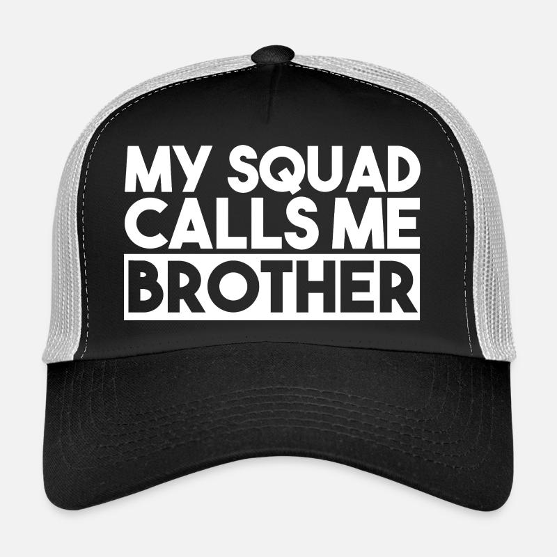 Mon escouade m’appelle frère Slogan typographique Casquette trucker 