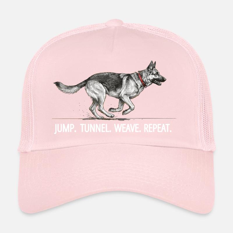 Agility German Shepherd Jump Tunnel Repeat Trucker Cap