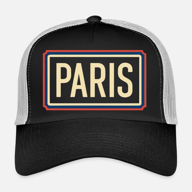 Paris Retro Badge Emblem Casquette trucker 