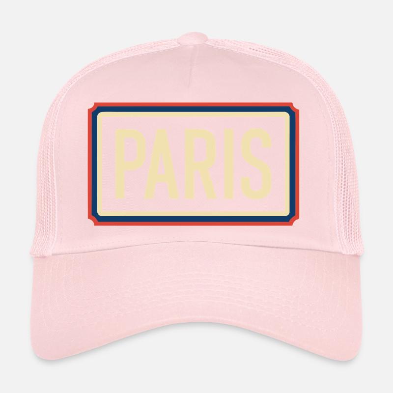 Paris Retro Badge Emblem Casquette trucker 