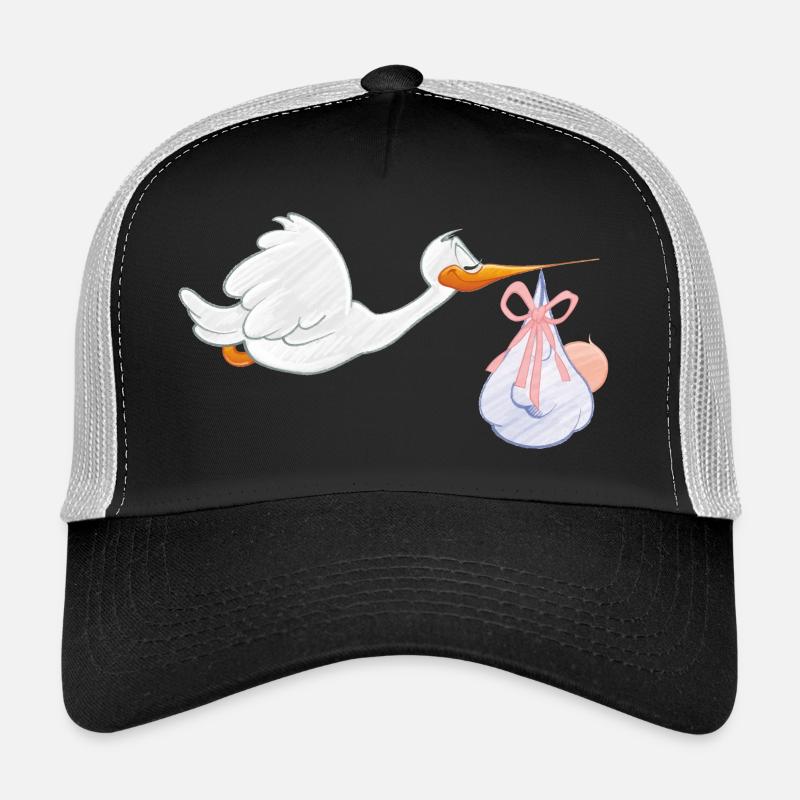 La cigogne apporte le bébé Casquette trucker 