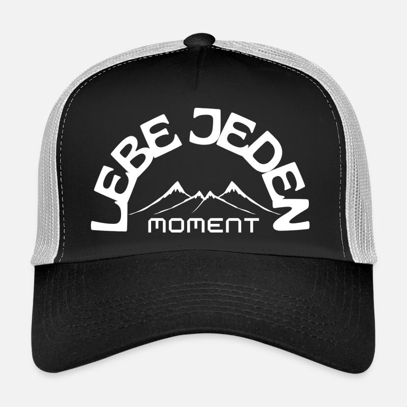 Adventure Mountains - White design for Dunkel Trucker Cap