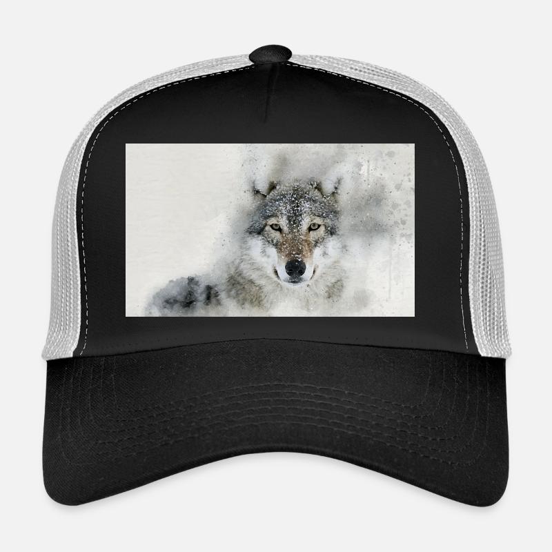 Wolf - Trucker Cap - Schwarz/Steingrau