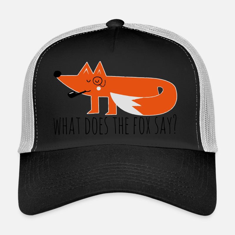 Funny Hipster Swag Trendy comic cartoon Fox - Trucker Cap - black/stone grey
