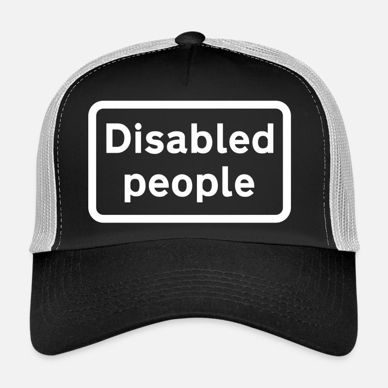 Behinderte Menschen - Trucker Cap - Schwarz/Steingrau