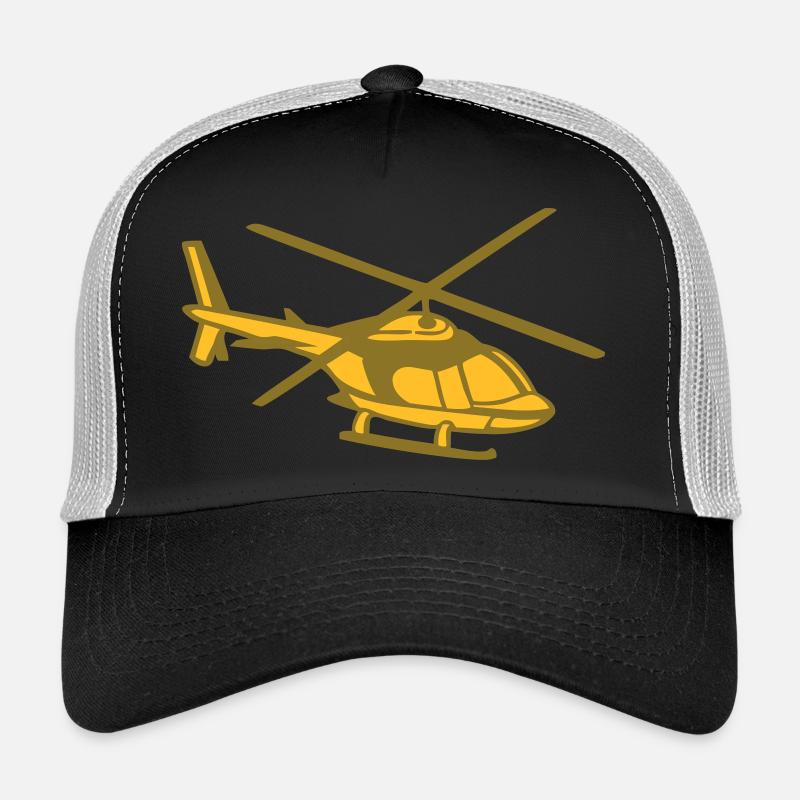 Hubschrauber - Trucker Cap - Schwarz/Steingrau