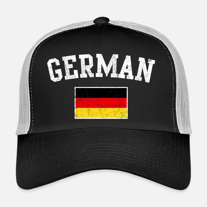 German Flag Emblem Arc Trucker Cap
