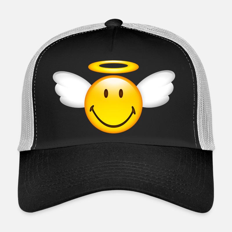 Smiley Glossy Angel - Trucker Cap - Schwarz/Steingrau