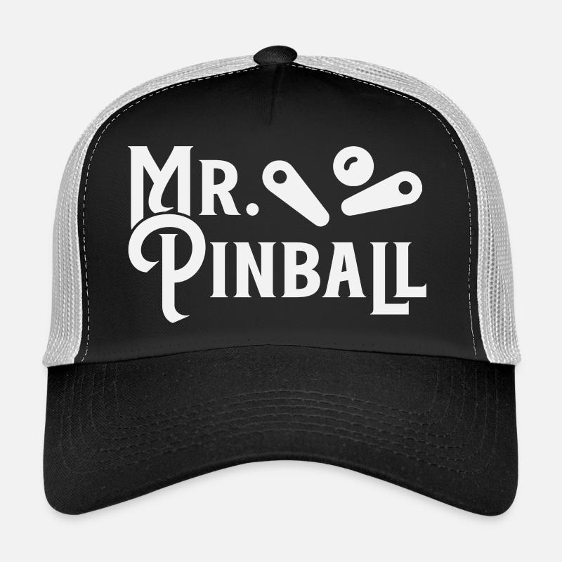 Mr. Pinball Flipperautomat Flipperkugel Design Trucker Cap