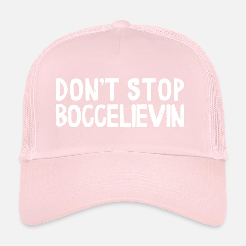 N’arrêtez pas la boule de boccelievin avec le jeu de Jack Bocci Casquette trucker 