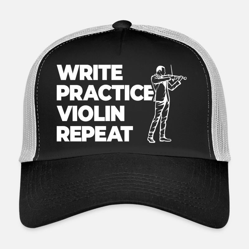 Writing Practice Repeating Violin Trucker Cap