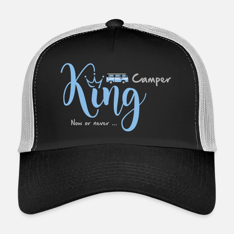 Camper King - Trucker Cap - Schwarz/Steingrau