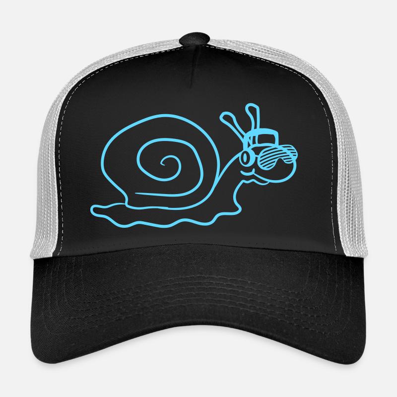 Cool DJ Snail Cute Shell Trucker Cap