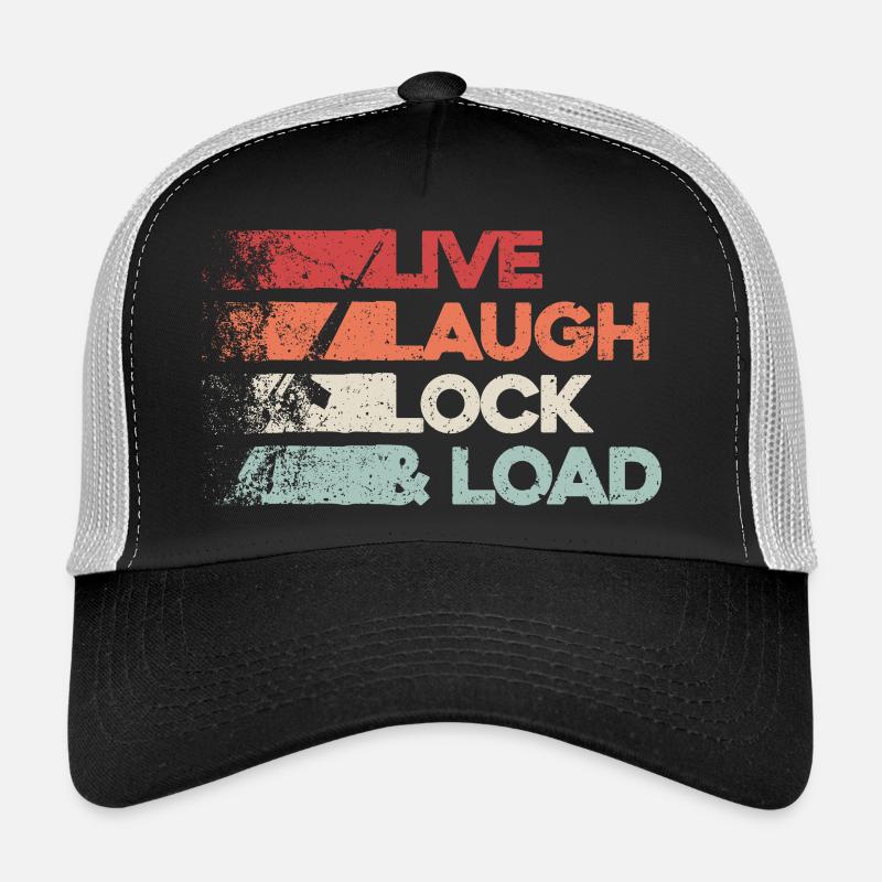 « Live Laugh Lock And Load » - Des filles avec du style Casquette trucker 