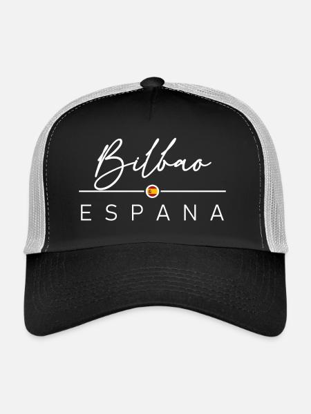 Espagne - Bilbao - Espagne - España - Casquette trucker  - noir/gris pierre - Devant