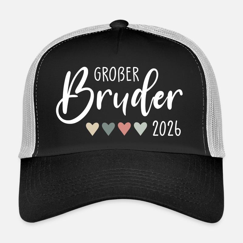 Ich Werde Großer Bruder 2026 - Trucker Cap - Schwarz/Steingrau