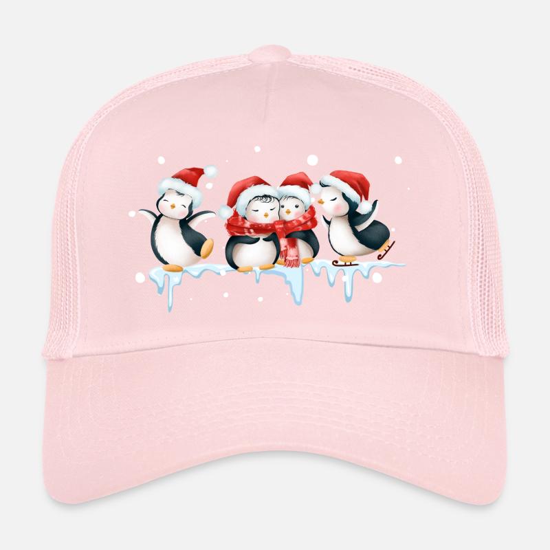 Drôle de pinguin Noël Casquette trucker 