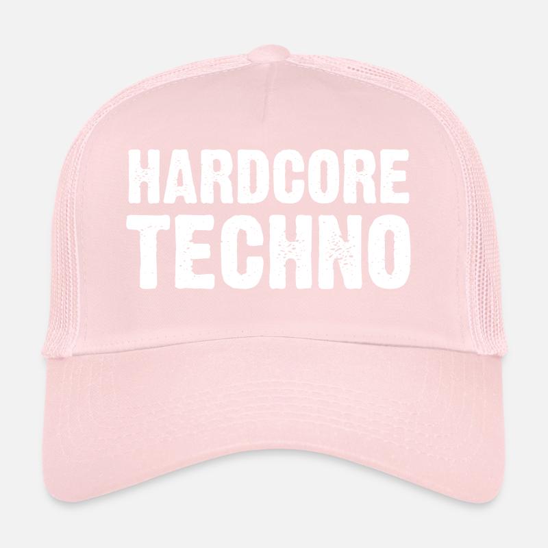 Hardcore Techno Distressed Trucker Cap