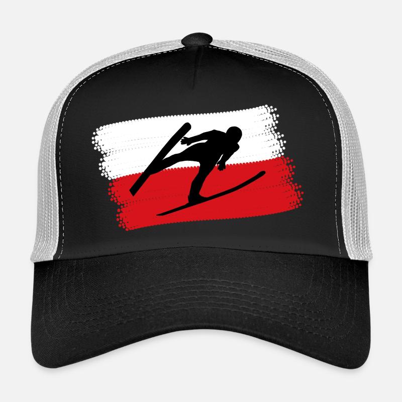 Skispringer Polen - Trucker Cap - Schwarz/Steingrau