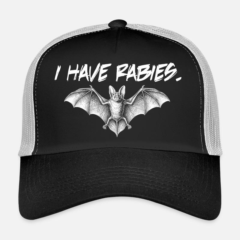 I have rabies! Funny rabid bat! I Trucker Cap