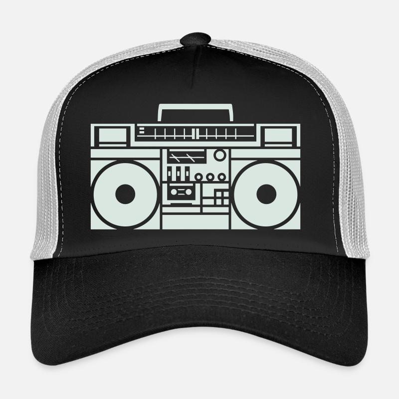 Ghetto Blaster Boombox Silhouette Casquette trucker 