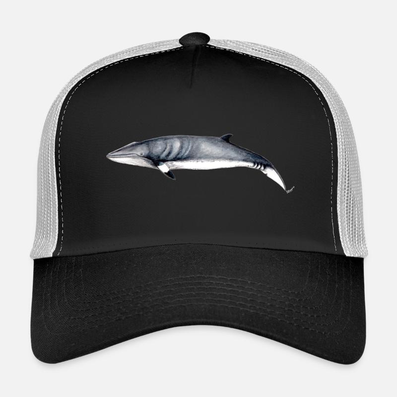 Minke - Zwergwal - Petit rorqual - Trucker Cap - Schwarz/Steingrau