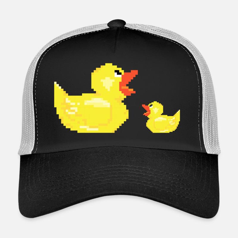 Duck mother with child chicks young gift duck Trucker Cap