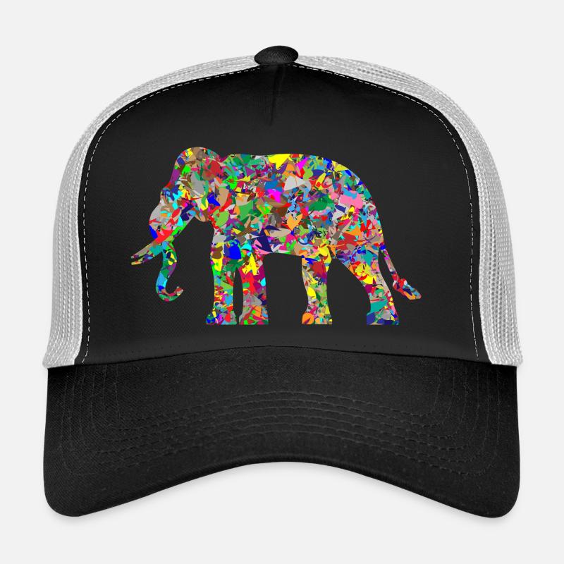 éléphant - Casquette trucker  - noir/gris pierre