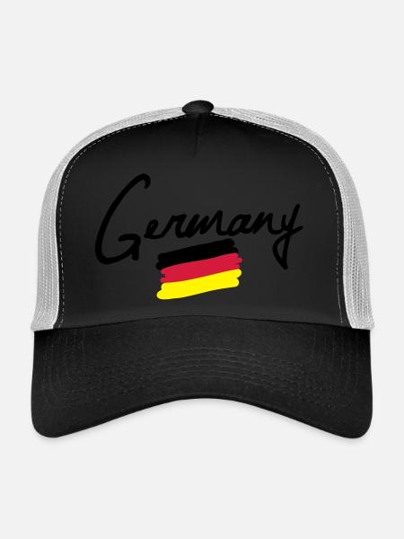 germany - Casquette trucker  - noir/gris pierre - Devant
