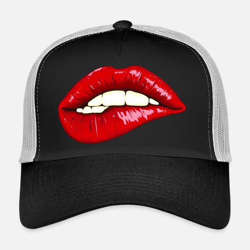 Des lèvres expressives avec de la brillance Casquette trucker 