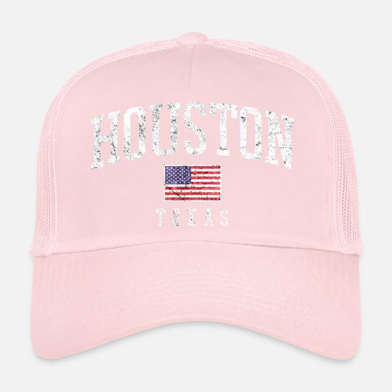 Drapeau vintage de Houston, Texas Casquette trucker 