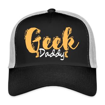 Geek Daddy Icon Tee - Trucker Cap - Schwarz/Steingrau - Vorne